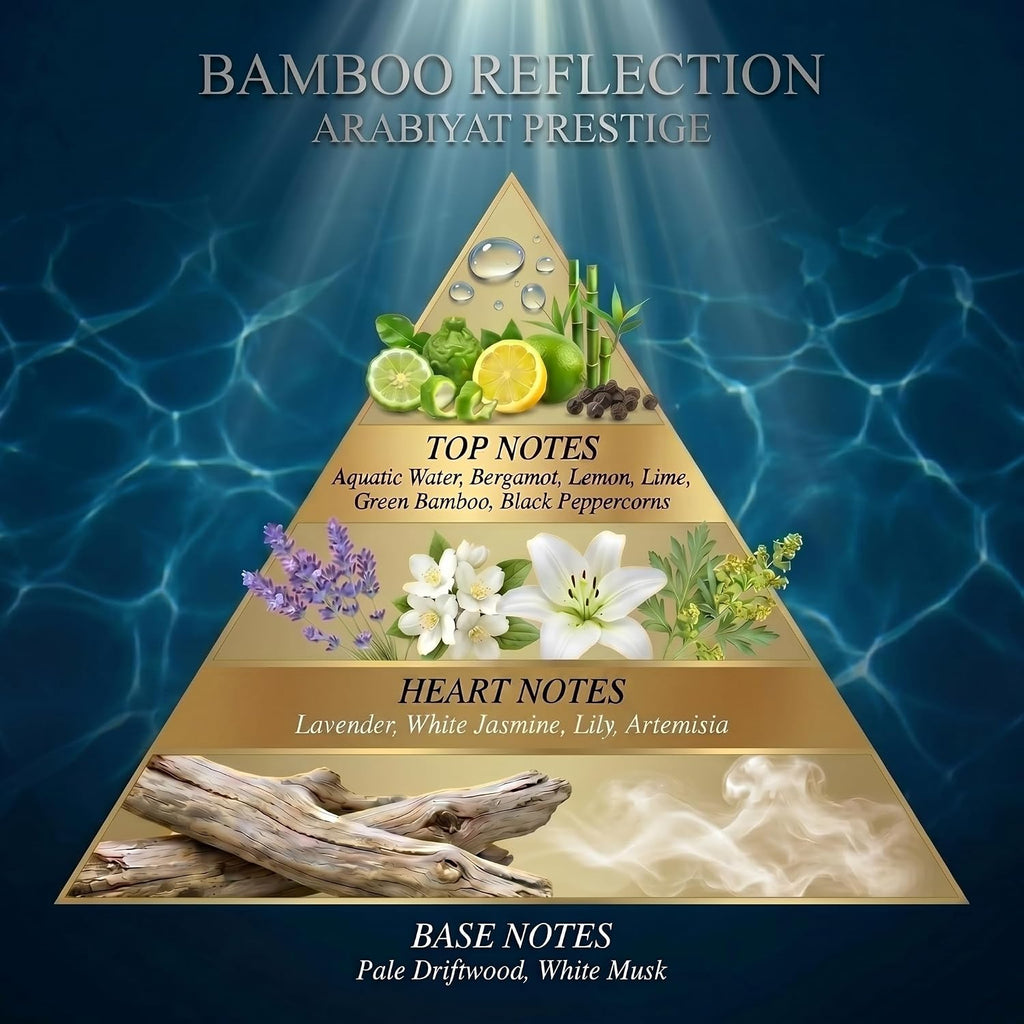 Bamboo Reflection Eau De Parfum for Men, Aromatic Aquatic Scent, 3.4 Fl Oz Spray
