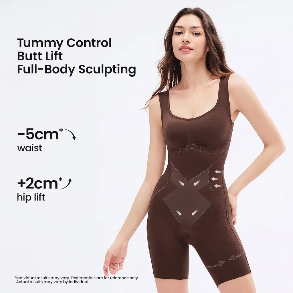 (Kakapeople Easy-Slide Bodysuit) Tummy Control Butt Lifter Faja Bodysuit, Back Support Scrunch Back Open Design, Postpartum Recovery Full Body Shaper with Cotton Gusset, Colombian Fajas Everyday Wear for Women