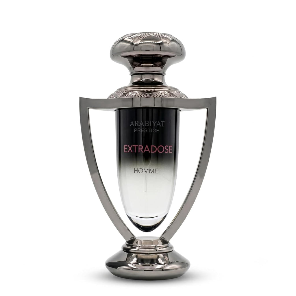 Extradose Homme Eau De Parfum for Men, Long Lasting Woody Amber Scent with Apple, Black Pepper, Cardamom, Vanilla, Tonka Bean, Leather & Sandalwood, 2.7 Fl Oz