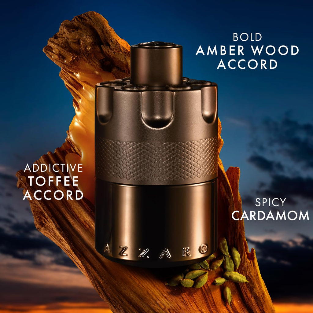 Azzaro the Most Wanted Eau De Parfum Intense - Woody & Seductive Mens Cologne - Fougère, Ambery & Spicy Fragrance for Date Night - Lasting Wear - Luxury Perfumes for Men