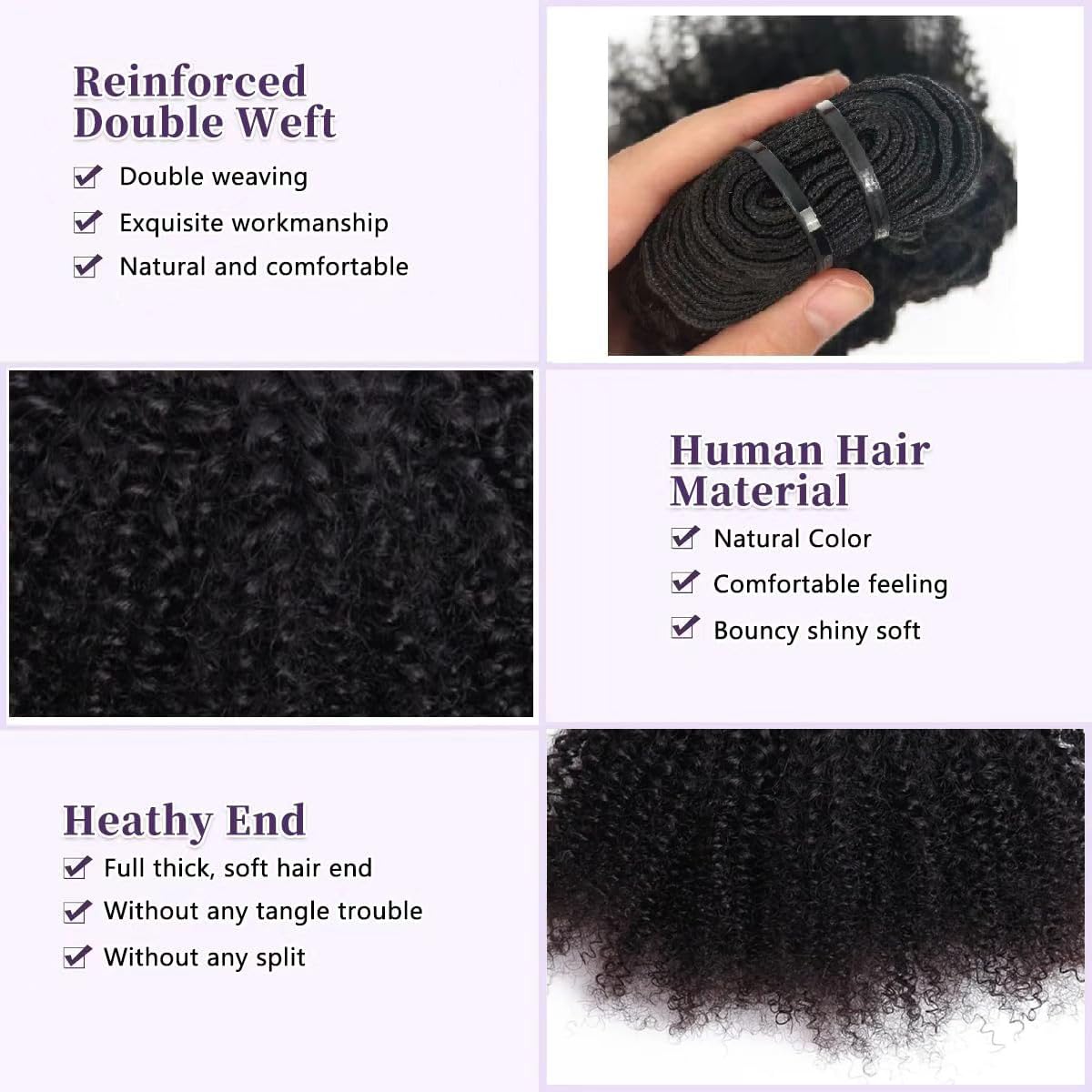 Afro Kinky Curly Human Hair Bundles