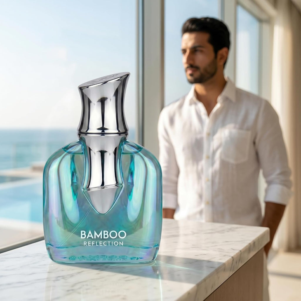 Bamboo Reflection Eau De Parfum for Men, Aromatic Aquatic Scent, 3.4 Fl Oz Spray